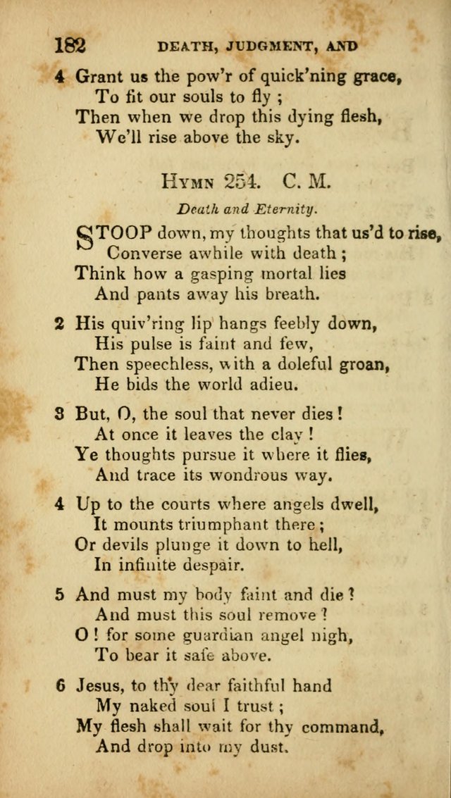 A Selection of Hymns for the Use of Social Religious Meetings and for Private Devotions. 7th ed. page 182