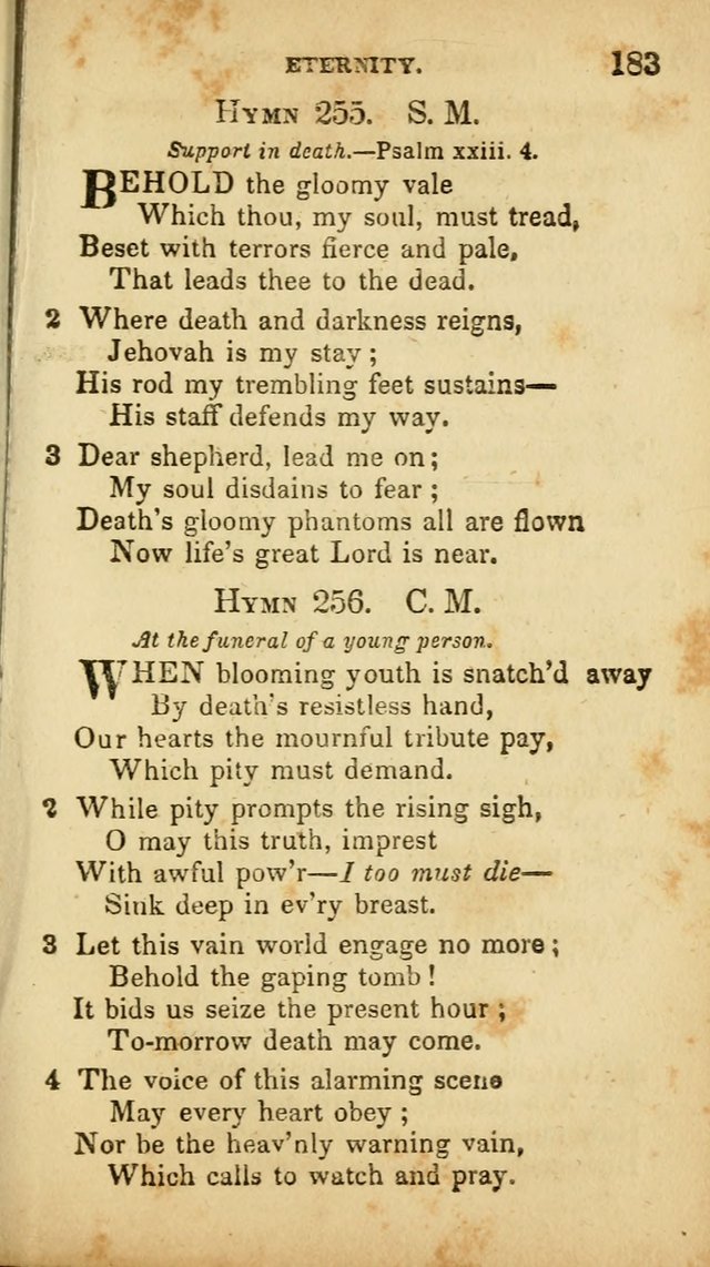 A Selection of Hymns for the Use of Social Religious Meetings and for Private Devotions. 7th ed. page 183