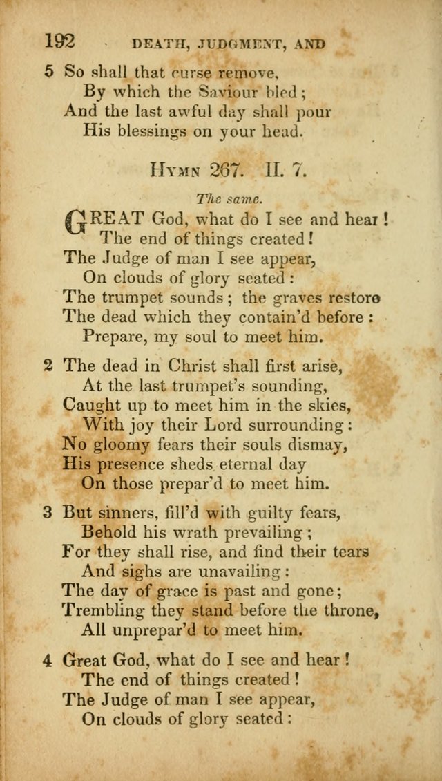 A Selection of Hymns for the Use of Social Religious Meetings and for Private Devotions. 7th ed. page 192