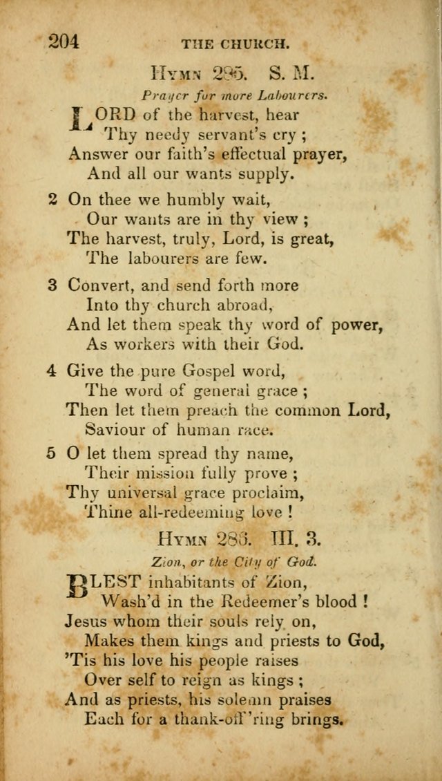 A Selection of Hymns for the Use of Social Religious Meetings and for Private Devotions. 7th ed. page 204