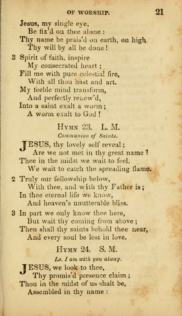 A Selection of Hymns for the Use of Social Religious Meetings and for Private Devotions. 7th ed. page 21