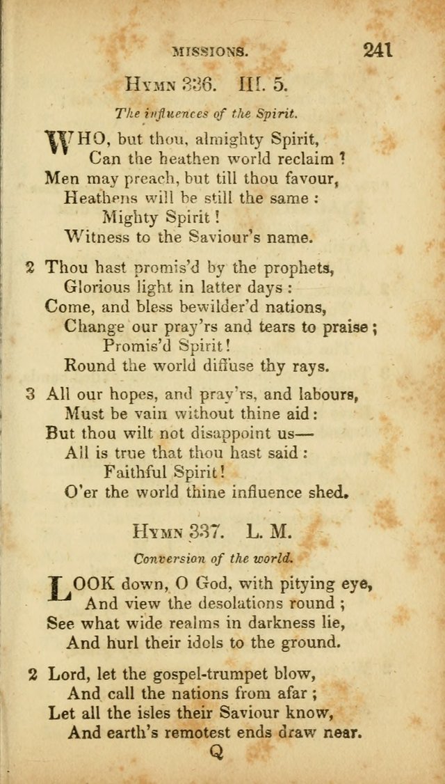 A Selection of Hymns for the Use of Social Religious Meetings and for Private Devotions. 7th ed. page 241