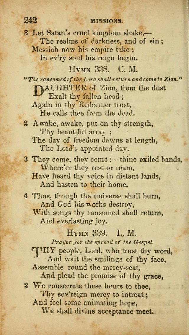 A Selection of Hymns for the Use of Social Religious Meetings and for Private Devotions. 7th ed. page 242