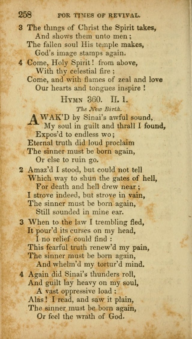 A Selection of Hymns for the Use of Social Religious Meetings and for Private Devotions. 7th ed. page 258