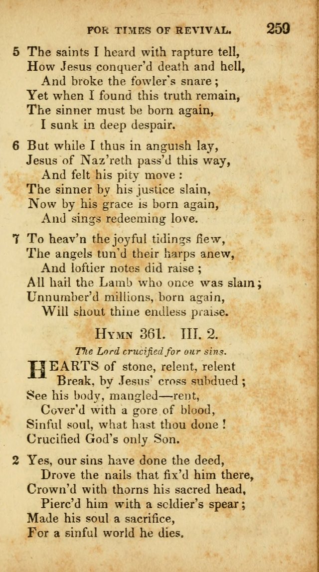 A Selection of Hymns for the Use of Social Religious Meetings and for Private Devotions. 7th ed. page 259