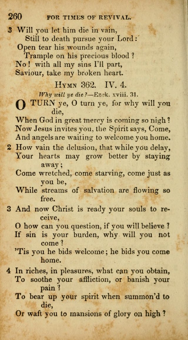 A Selection of Hymns for the Use of Social Religious Meetings and for Private Devotions. 7th ed. page 260