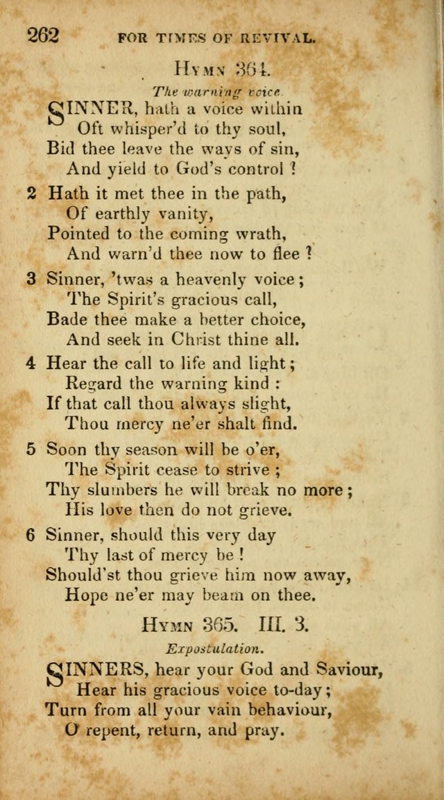 A Selection of Hymns for the Use of Social Religious Meetings and for Private Devotions. 7th ed. page 262