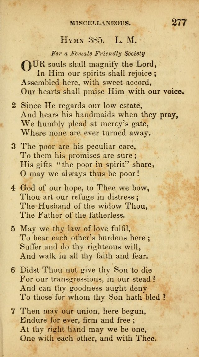 A Selection of Hymns for the Use of Social Religious Meetings and for Private Devotions. 7th ed. page 277