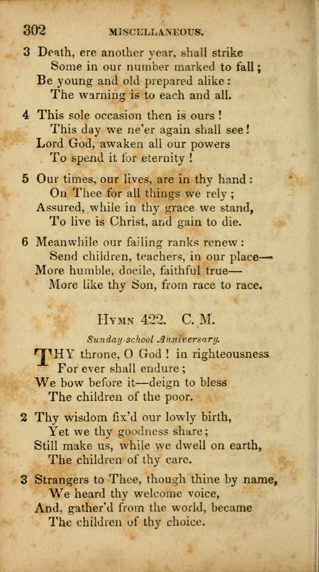 A Selection of Hymns for the Use of Social Religious Meetings and for Private Devotions. 7th ed. page 302