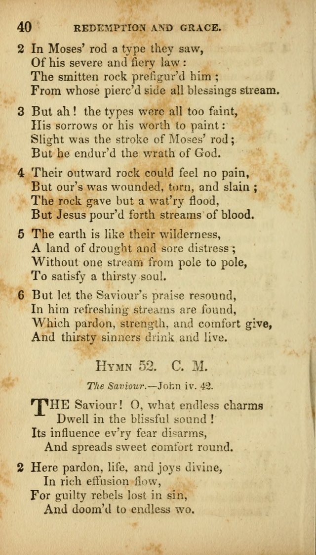 A Selection of Hymns for the Use of Social Religious Meetings and for Private Devotions. 7th ed. page 40