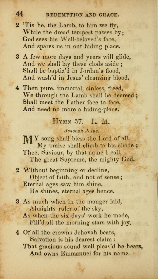 A Selection of Hymns for the Use of Social Religious Meetings and for Private Devotions. 7th ed. page 44