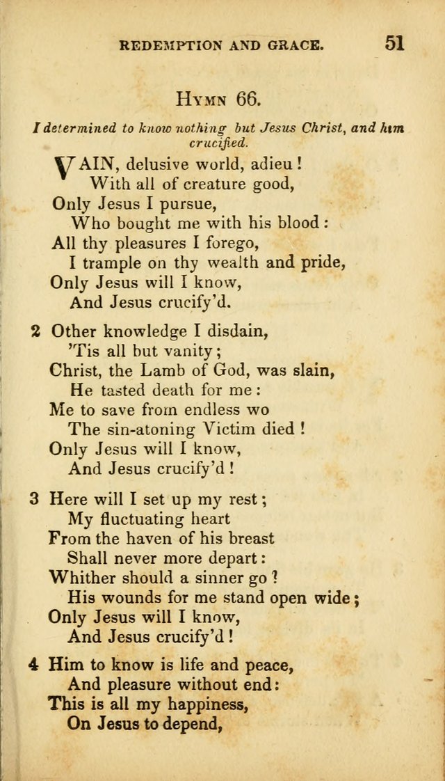 A Selection of Hymns for the Use of Social Religious Meetings and for Private Devotions. 7th ed. page 51