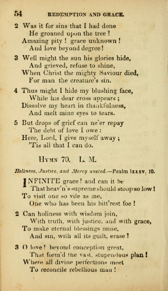 A Selection of Hymns for the Use of Social Religious Meetings and for Private Devotions. 7th ed. page 54