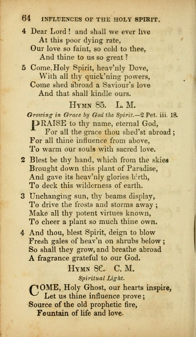 A Selection of Hymns for the Use of Social Religious Meetings and for Private Devotions. 7th ed. page 64