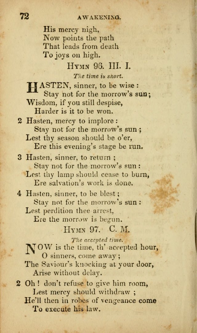 A Selection of Hymns for the Use of Social Religious Meetings and for Private Devotions. 7th ed. page 72