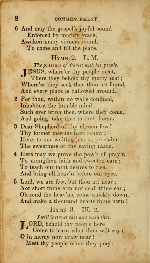 A Selection of Hymns for the Use of Social Religious Meetings and for Private Devotions. 7th ed. page 8