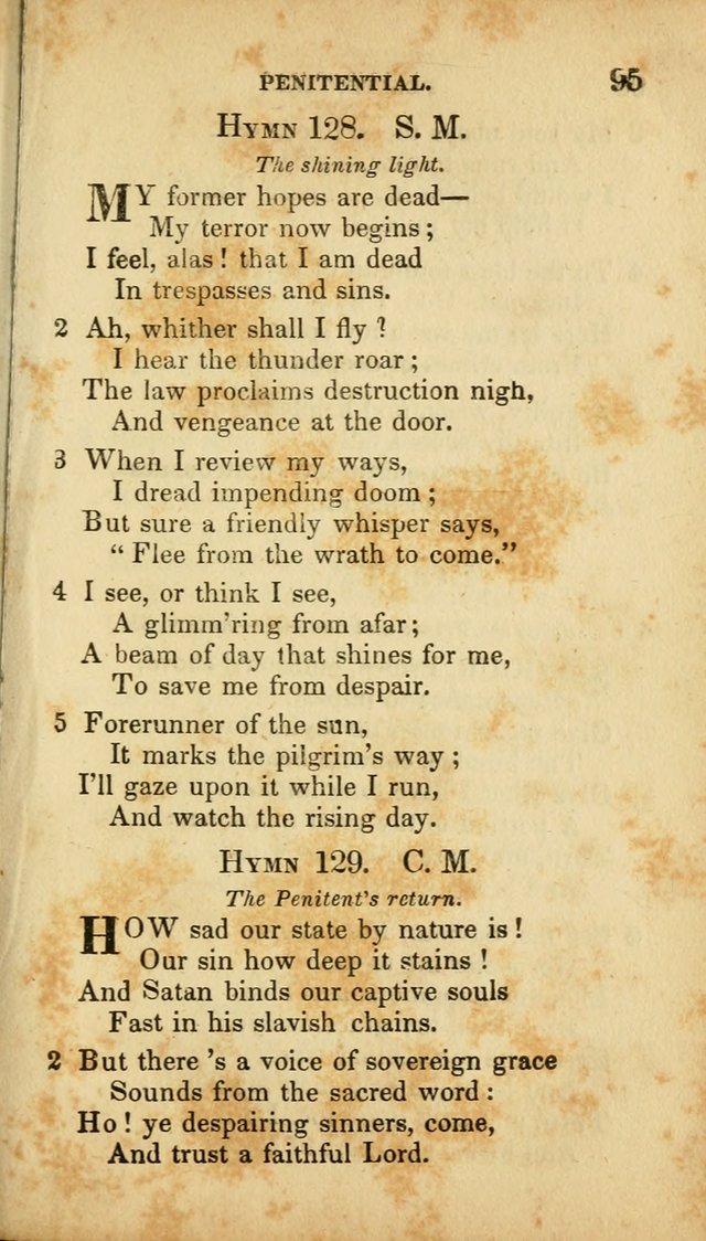 A Selection of Hymns for the Use of Social Religious Meetings and for Private Devotions. 7th ed. page 95