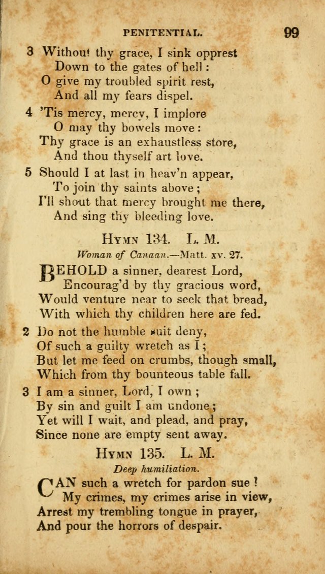 A Selection of Hymns for the Use of Social Religious Meetings and for Private Devotions. 7th ed. page 99