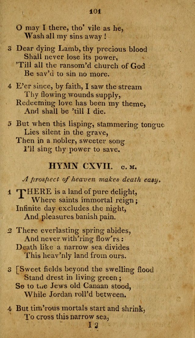 A Selection of Hymns, from Various Authors, Supplementary for the Use of Christians. 1st ed. page 106