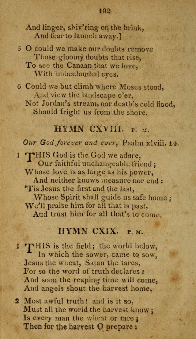 A Selection of Hymns, from Various Authors, Supplementary for the Use of Christians. 1st ed. page 107