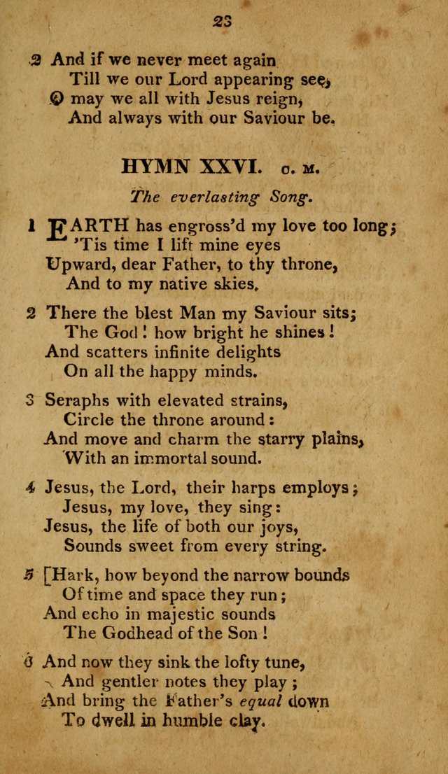 A Selection of Hymns, from Various Authors, Supplementary for the Use of Christians. 1st ed. page 28