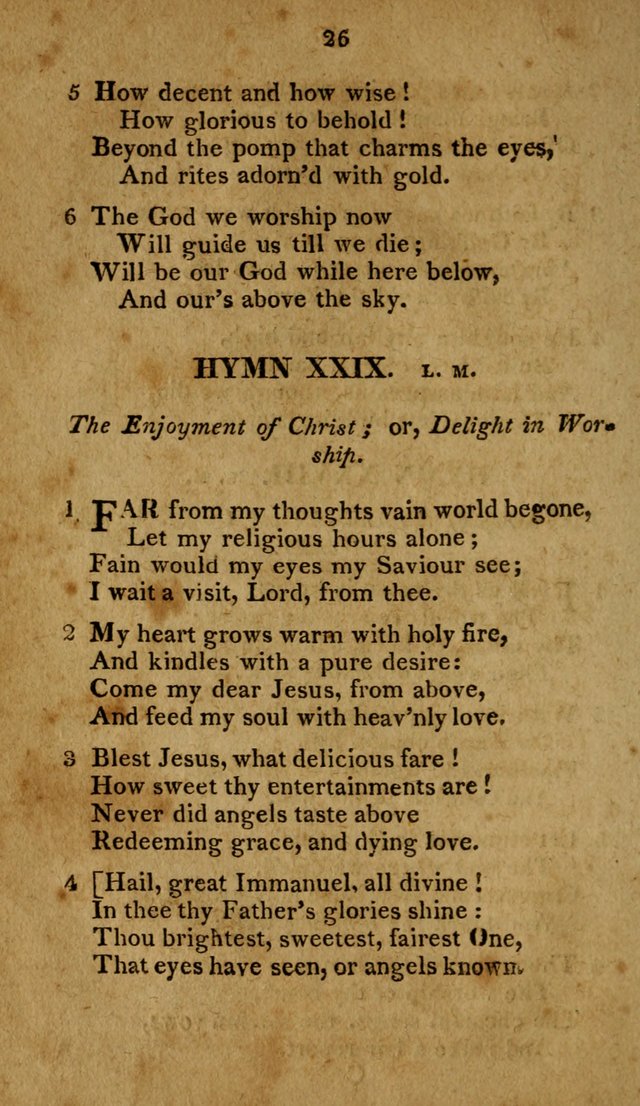 A Selection of Hymns, from Various Authors, Supplementary for the Use of Christians. 1st ed. page 31