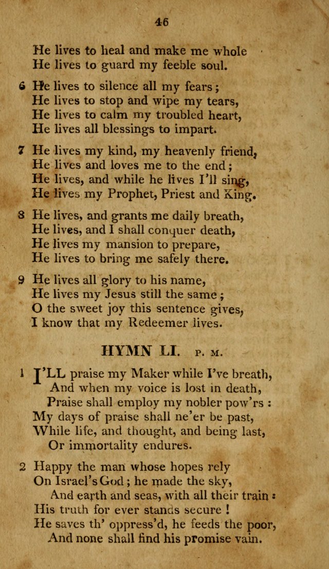 A Selection of Hymns, from Various Authors, Supplementary for the Use of Christians. 1st ed. page 51