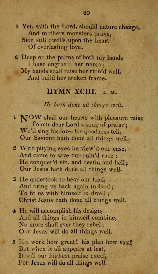 A Selection of Hymns, from Various Authors, Supplementary for the Use of Christians. 1st ed. page 85