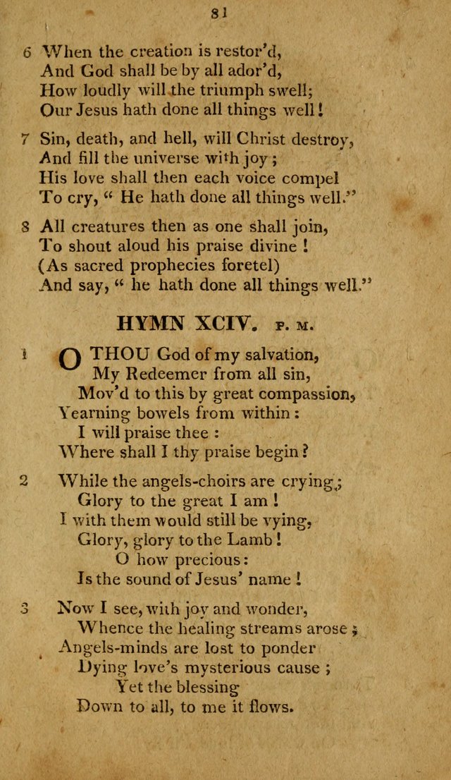 A Selection of Hymns, from Various Authors, Supplementary for the Use of Christians. 1st ed. page 86