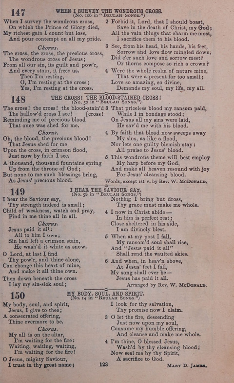 Songs of Joy and Gladness with Supplement page 123