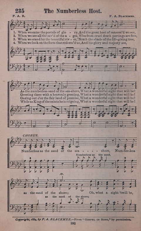 Songs of Joy and Gladness with Supplement page 190