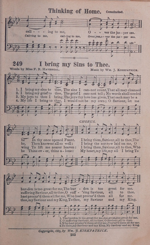 Songs of Joy and Gladness with Supplement page 201