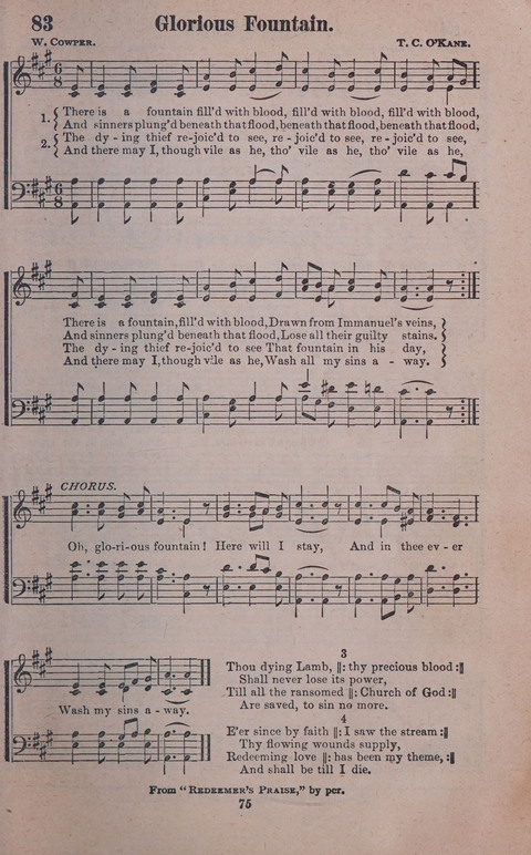 Songs of Joy and Gladness with Supplement page 75