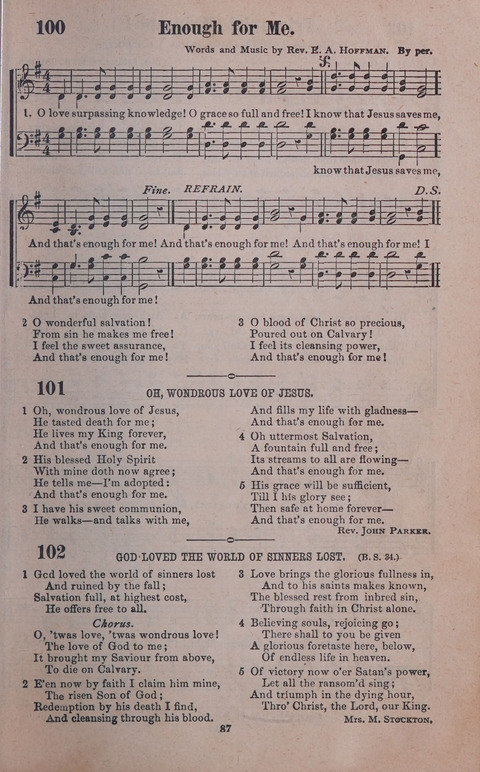 Songs of Joy and Gladness with Supplement page 87