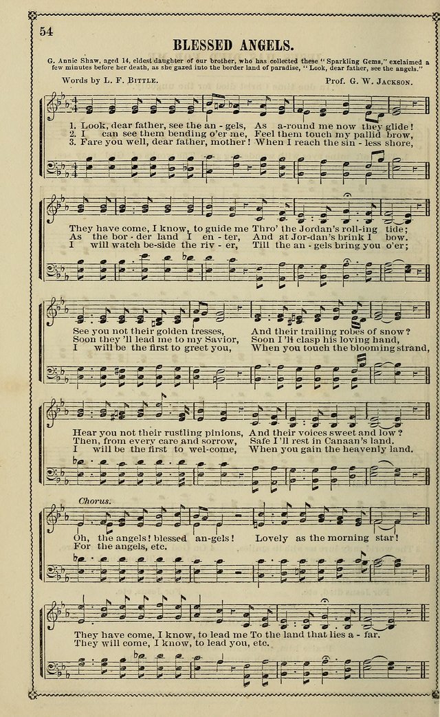 Sparkling Jewels for the Sunday School: a new collection of choice music page 54