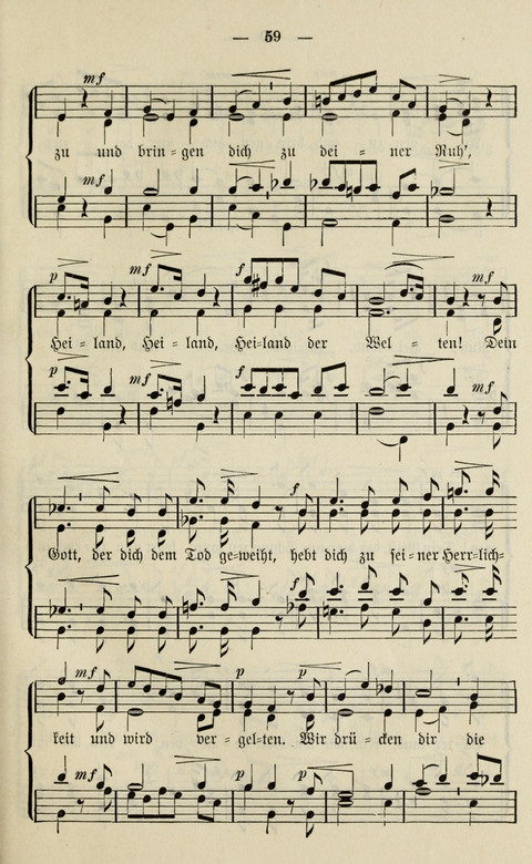 Sammlung Kirchlicher Lieder: für den Gemischten Chor. Liederbuch für Kirche, Schule und Haus page 59