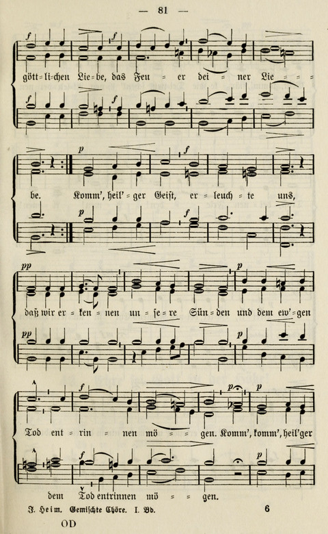 Sammlung Kirchlicher Lieder: für den Gemischten Chor. Liederbuch für Kirche, Schule und Haus page 81