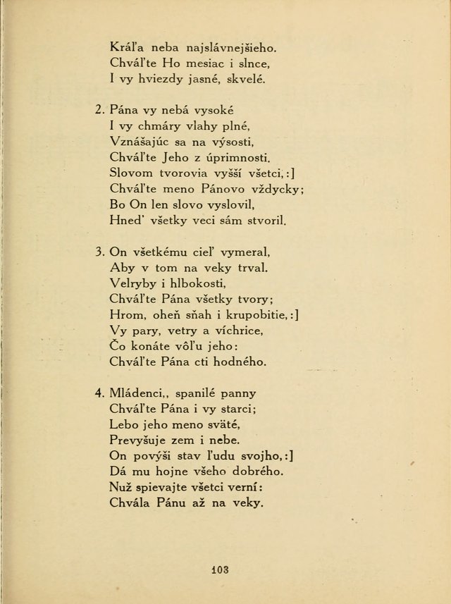 Slovensky Kalvinsky Spevnik page 103