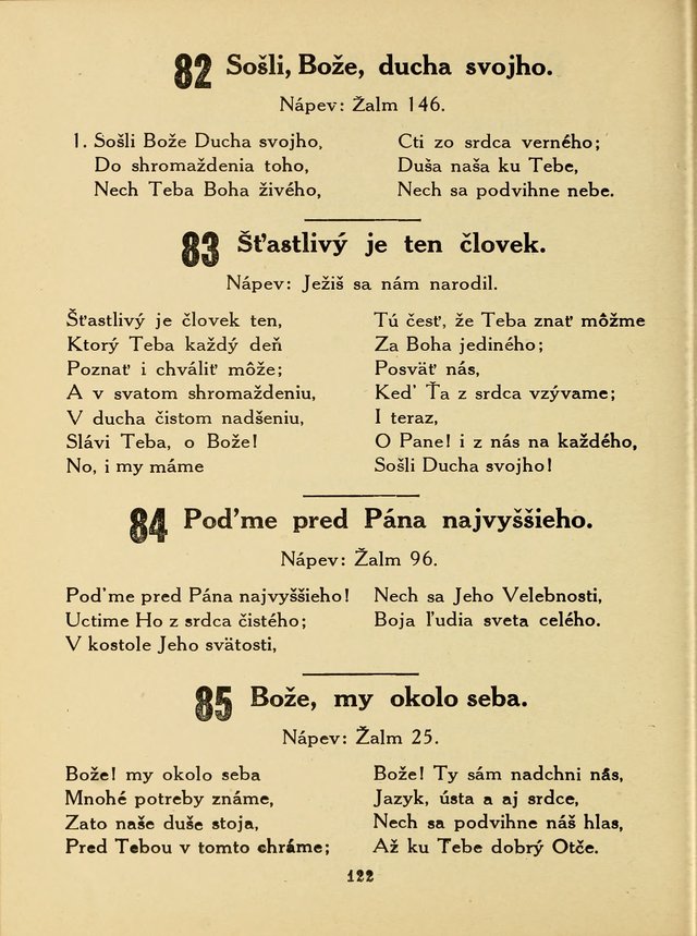 Slovensky Kalvinsky Spevnik page 122