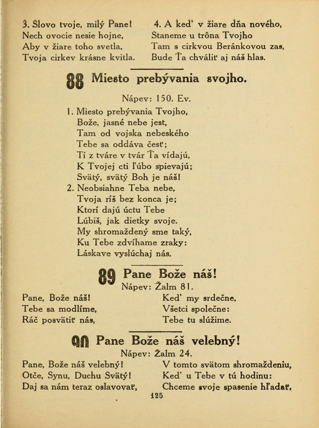 Slovensky Kalvinsky Spevnik page 125