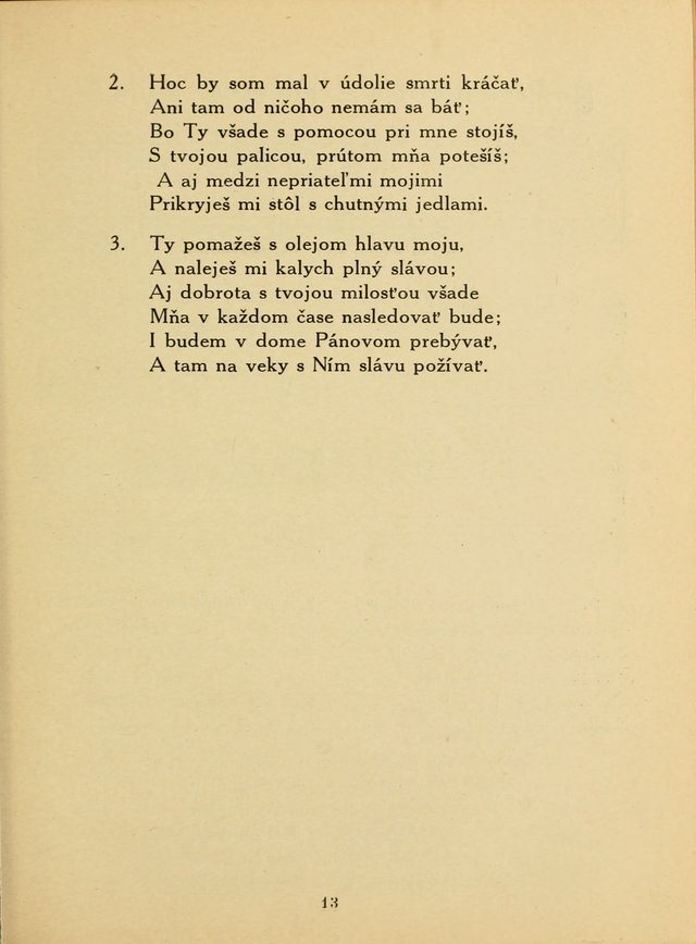 Slovensky Kalvinsky Spevnik page 13