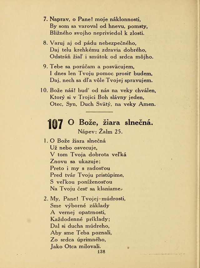 Slovensky Kalvinsky Spevnik page 138