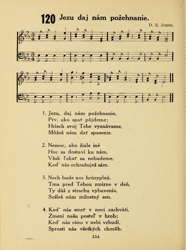 Slovensky Kalvinsky Spevnik page 154