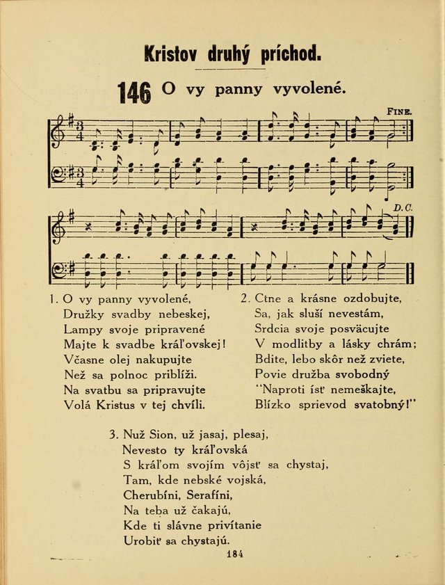 Slovensky Kalvinsky Spevnik page 184