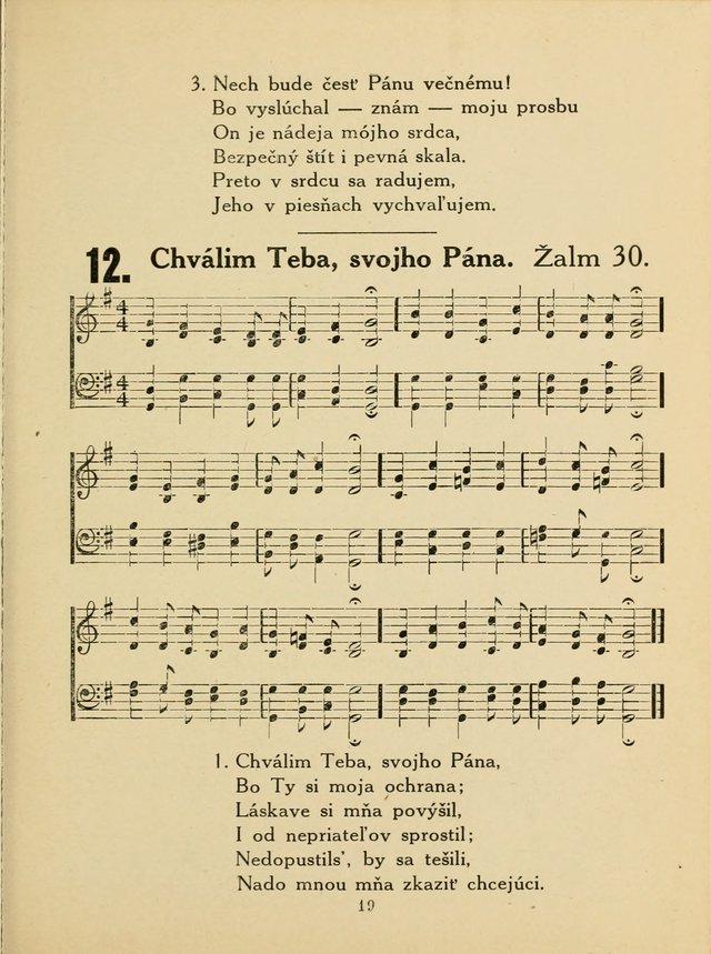 Slovensky Kalvinsky Spevnik page 19