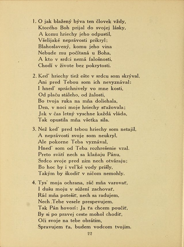 Slovensky Kalvinsky Spevnik page 22