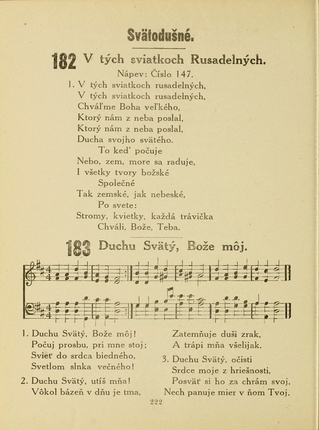 Slovensky Kalvinsky Spevnik page 222