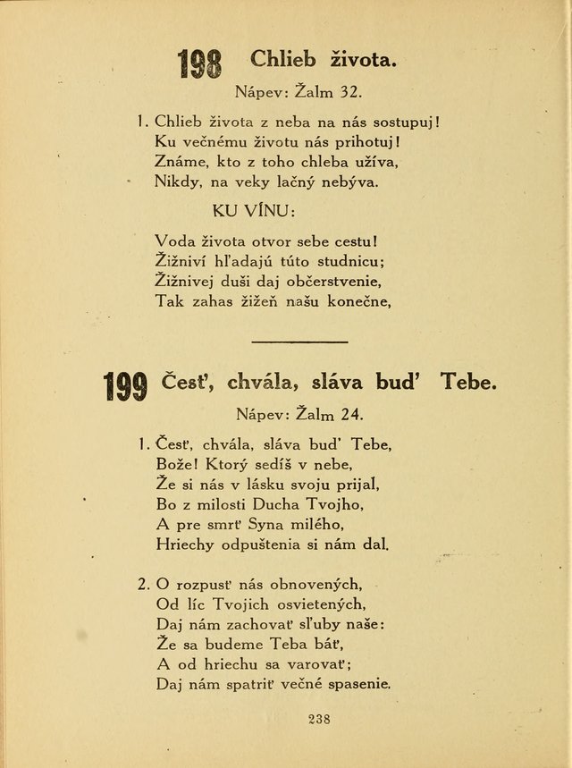 Slovensky Kalvinsky Spevnik page 238