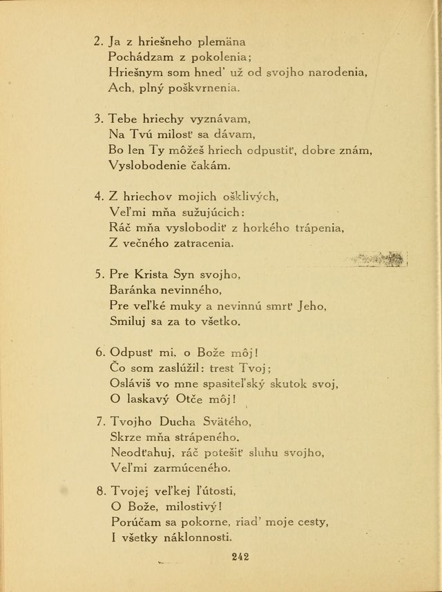 Slovensky Kalvinsky Spevnik page 242