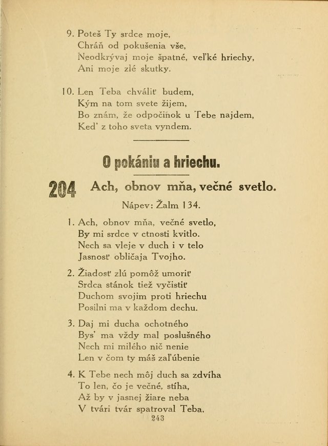 Slovensky Kalvinsky Spevnik page 243